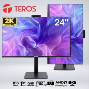 MONITOR TEROS TE-2416CS 23.8″ QHD PLANO IPS / 100HZ / 1MS / CAMARA, PARLANTES