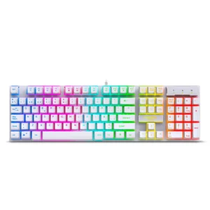 XTREME WHITE CYB K505W TECLADO GAMER USB RAINBOW CYBERTEL
